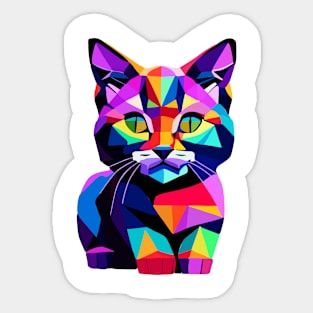 Abstract cute cat Sticker